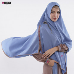 Gamis Aulia Fashion Terbaru 2020 - HAURA CHOCOA BLUE